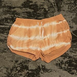 Billabong Orange Tie-Dye Athletic Shorts
